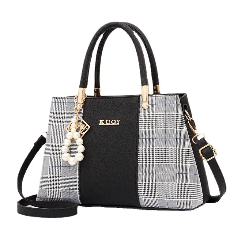 PU Leather Large Capacity Patchwork Crossbody Pack