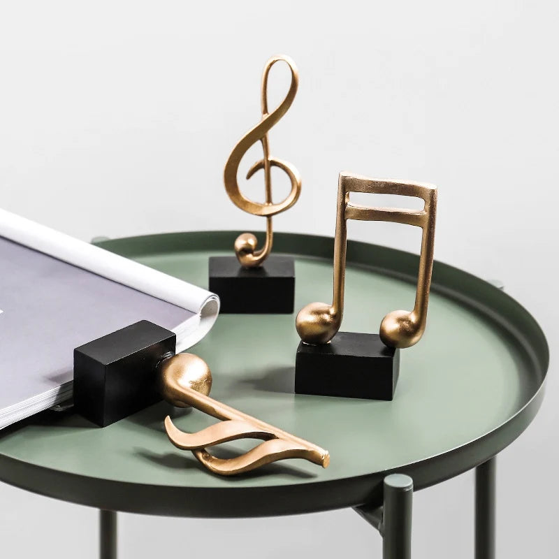 Statuette Golden Musical Notes