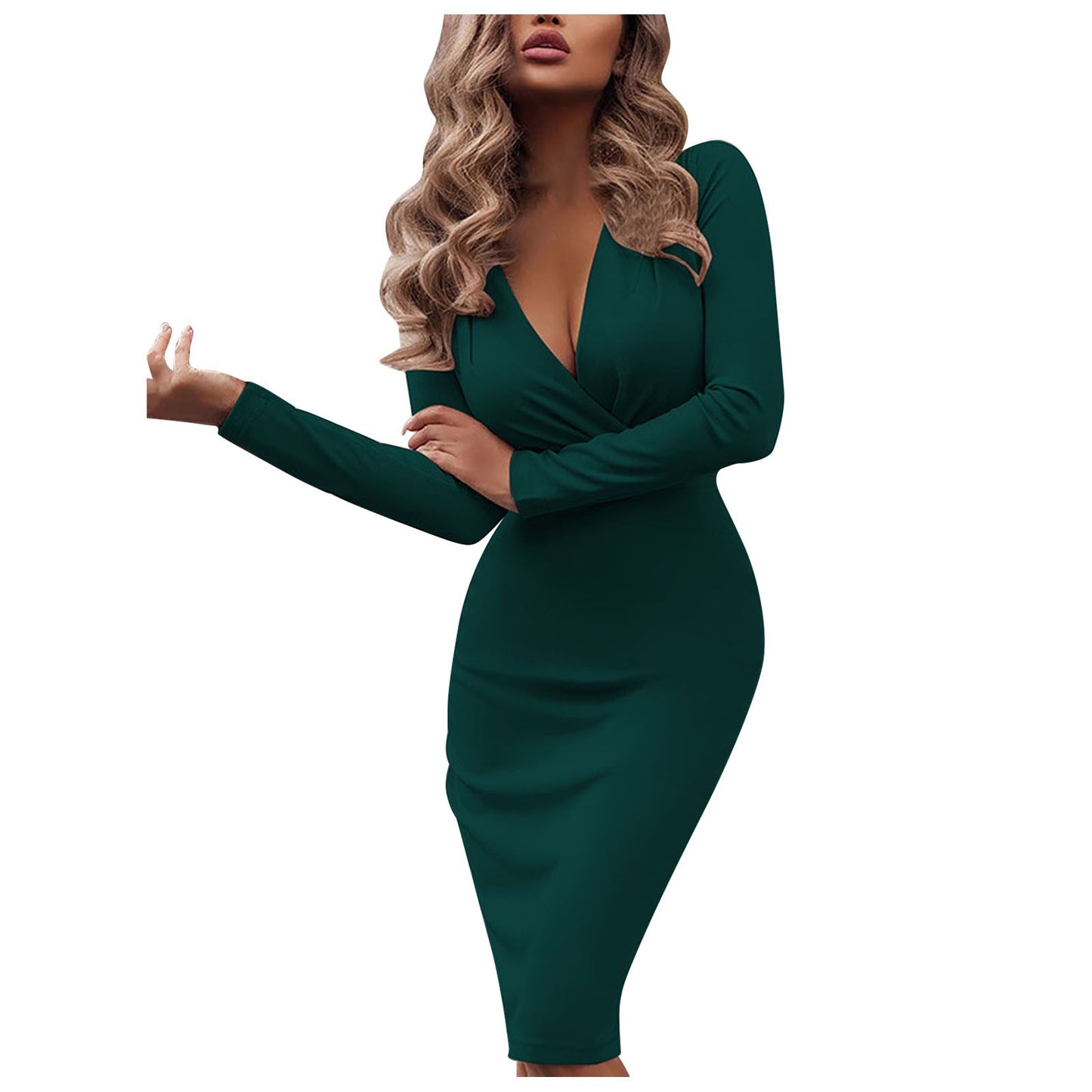 Viva Luxe Pleated Bodycon Dress