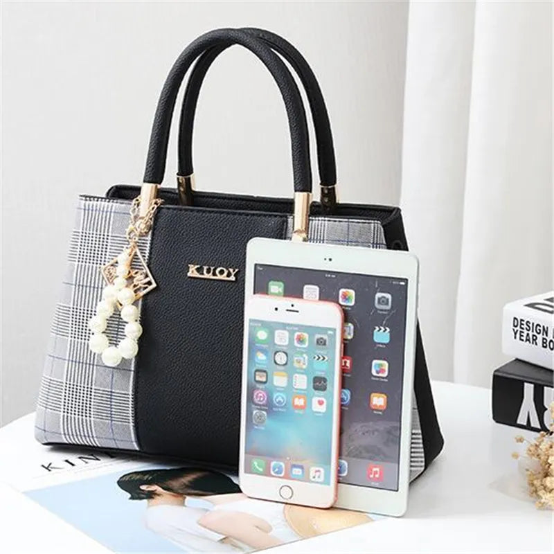 PU Leather Large Capacity Patchwork Crossbody Pack