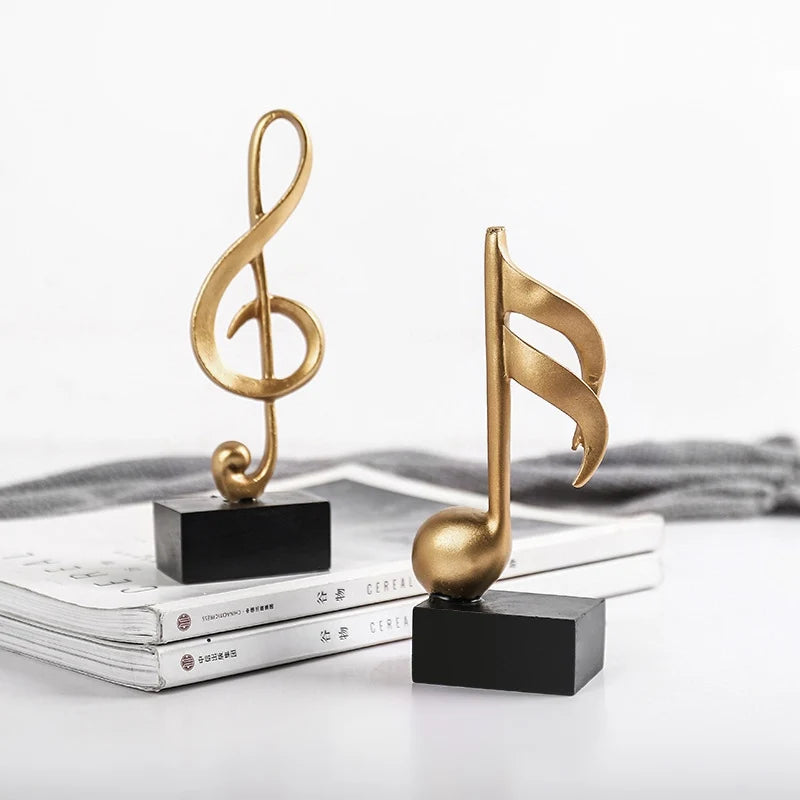 Statuette Golden Musical Notes