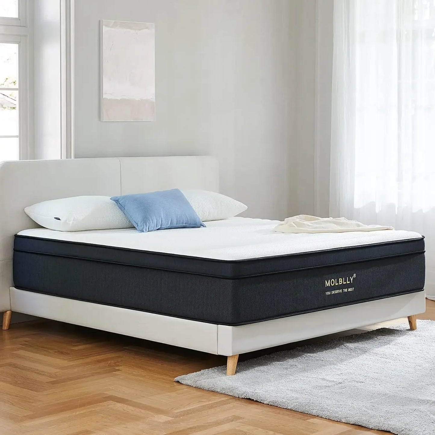 Molblly 12 Inch Hybrid Foam Mattress in a Box