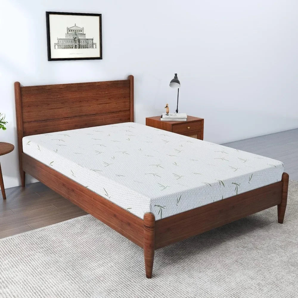 Bamboo 10 Inch Memory Foam King Mattress in a Box
