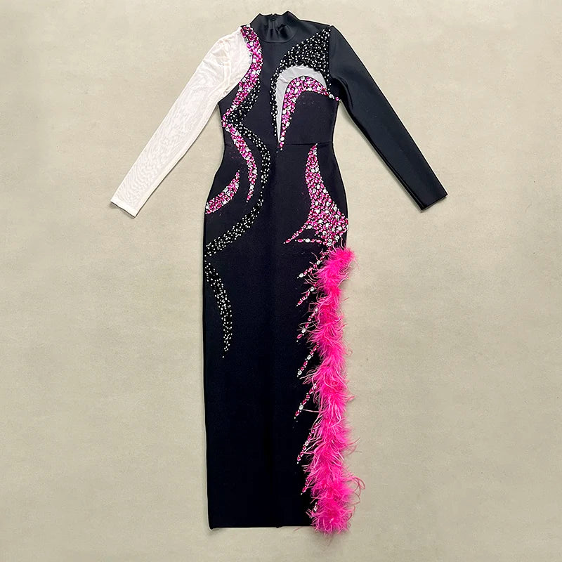 Golden Glam Bandage Dress