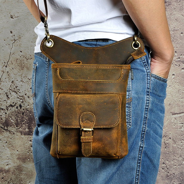 Men's Leather Hip Bag