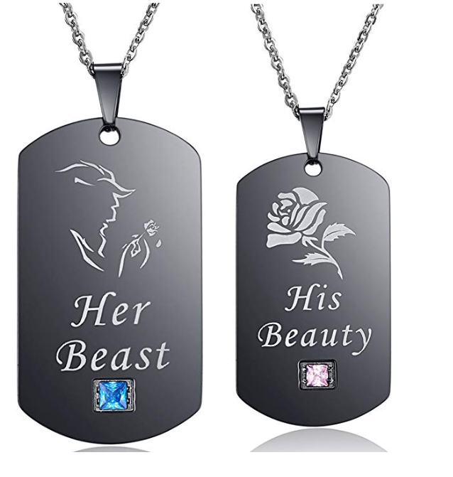 Titanium Steel Couple Necklace