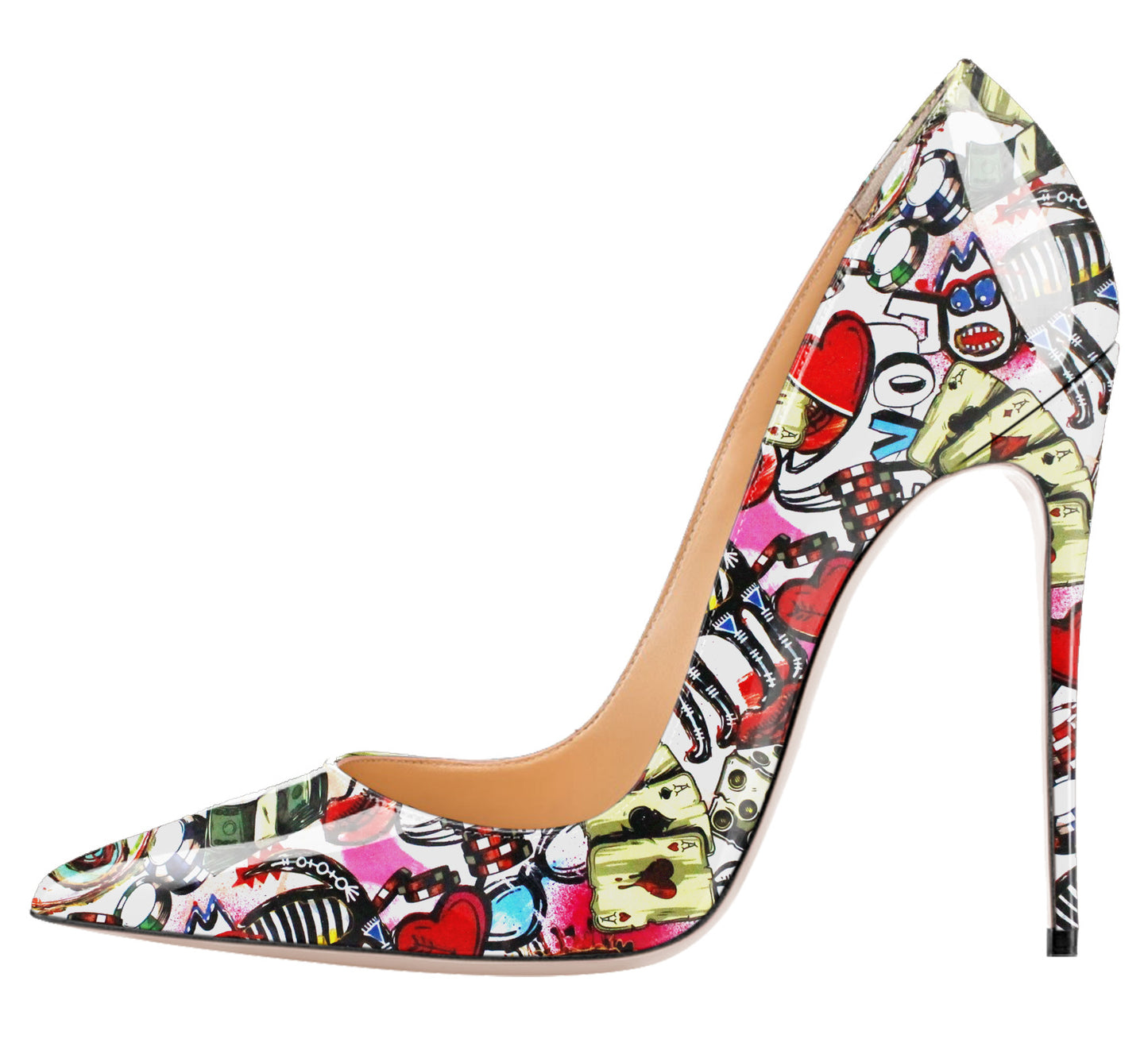 Shallow Mouth Graffiti High Heels
