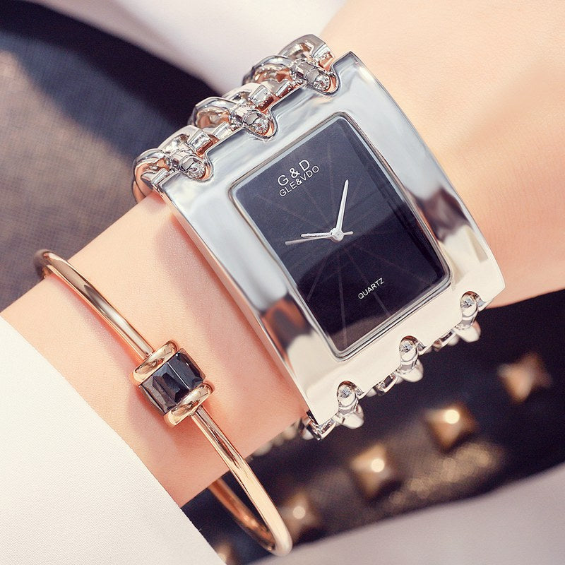 Luxury Stainless Steel Strap Quartz Watch