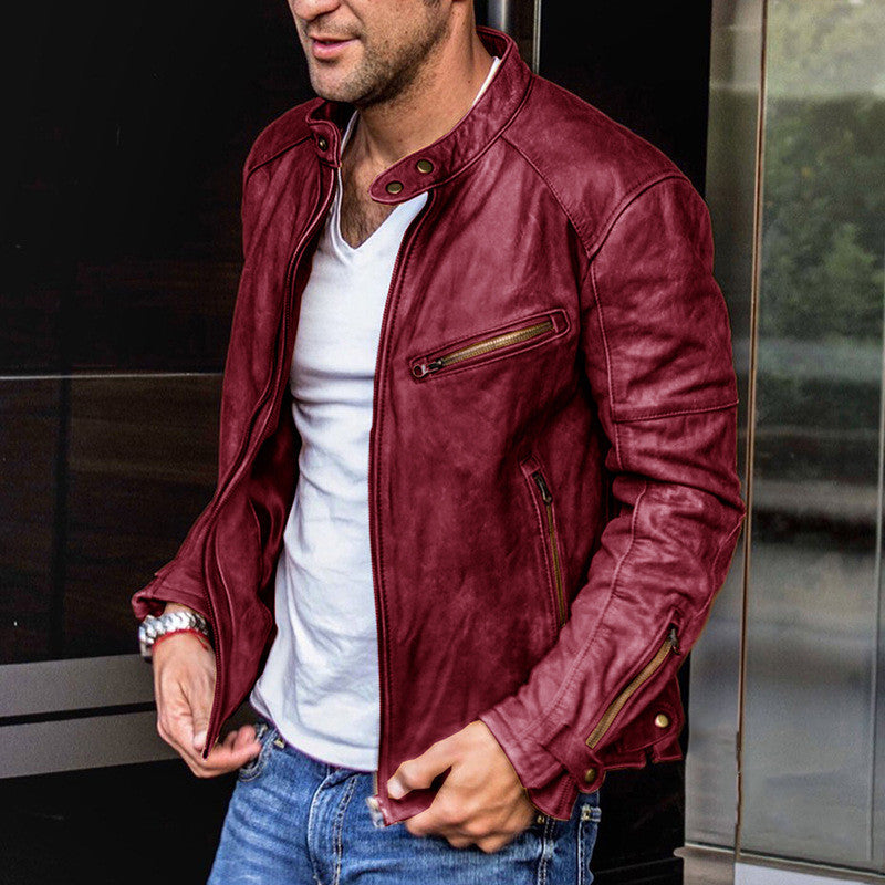 Men's Motorcycle Leather Jacket
