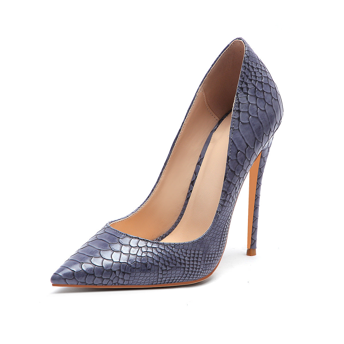 Snake Skin Print Women's Heels