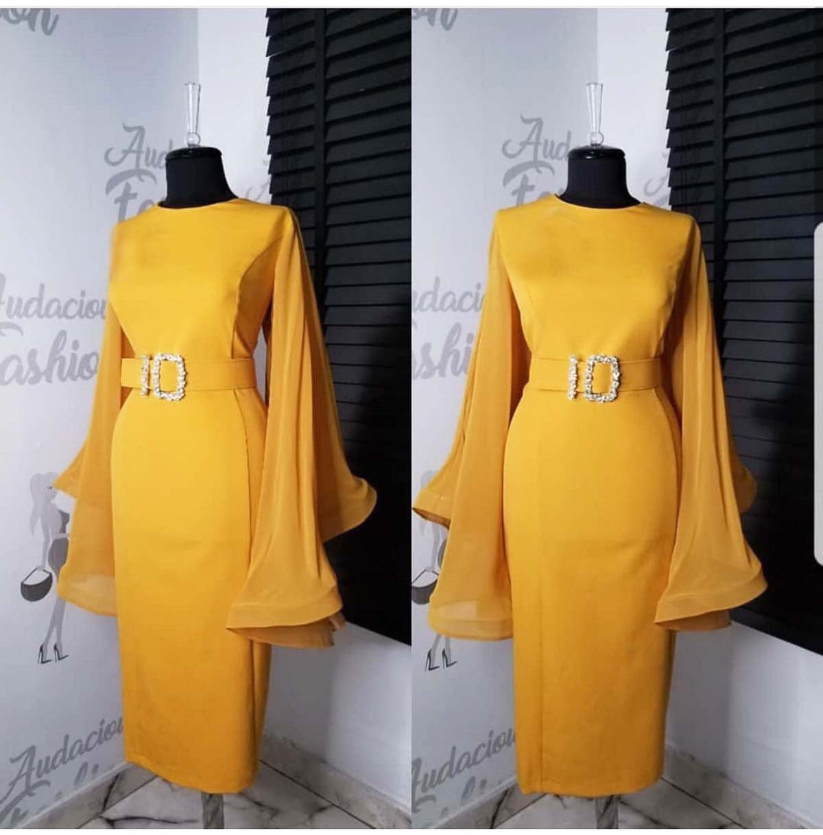 The Royal Sister Fan Slim Dress