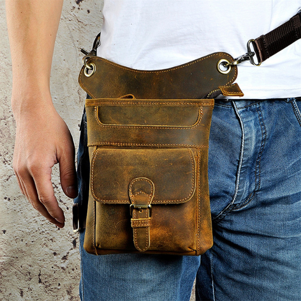 Men's Leather Hip Bag