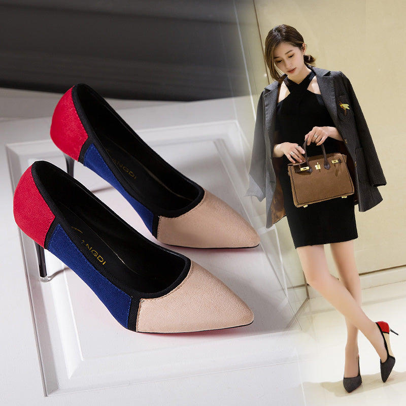 Tri Tone Elegant Stiletto Heels