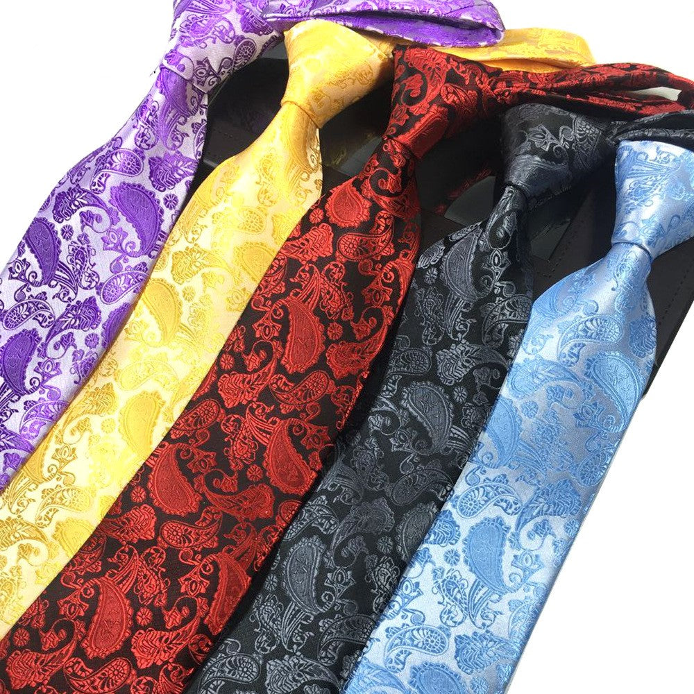 Three-piece Tie, Pocket Square, and Cufflink Set