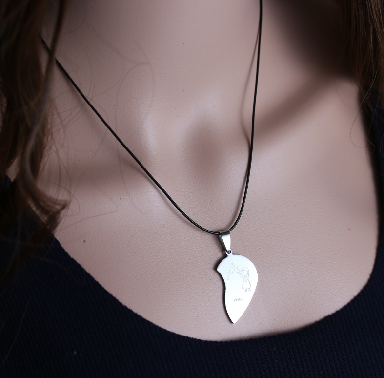Love You Pendant Couple's Necklace