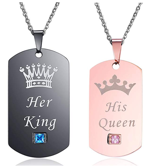 Titanium Steel Couple Necklace