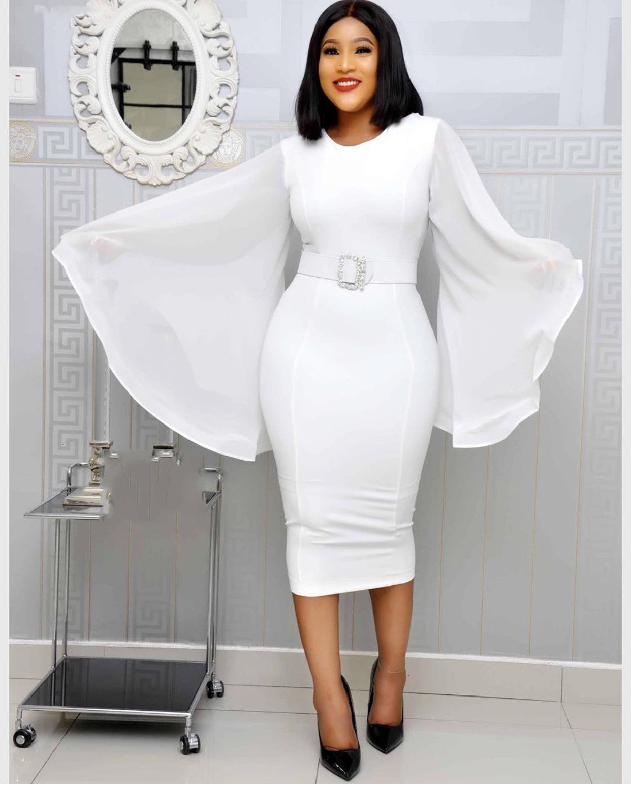 The Royal Sister Fan Slim Dress