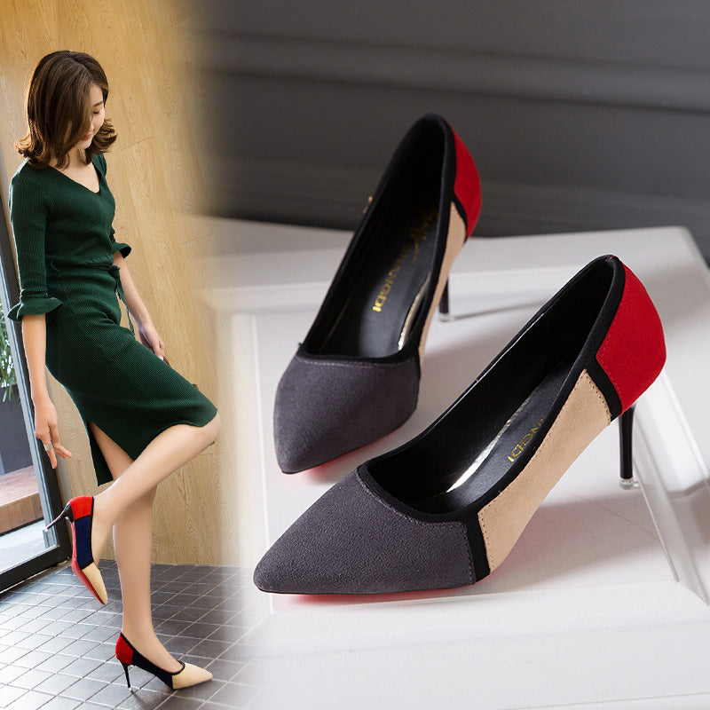 Tri Tone Elegant Stiletto Heels
