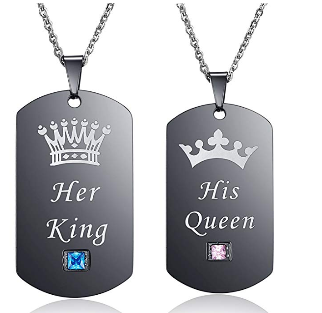 Titanium Steel Couple Necklace