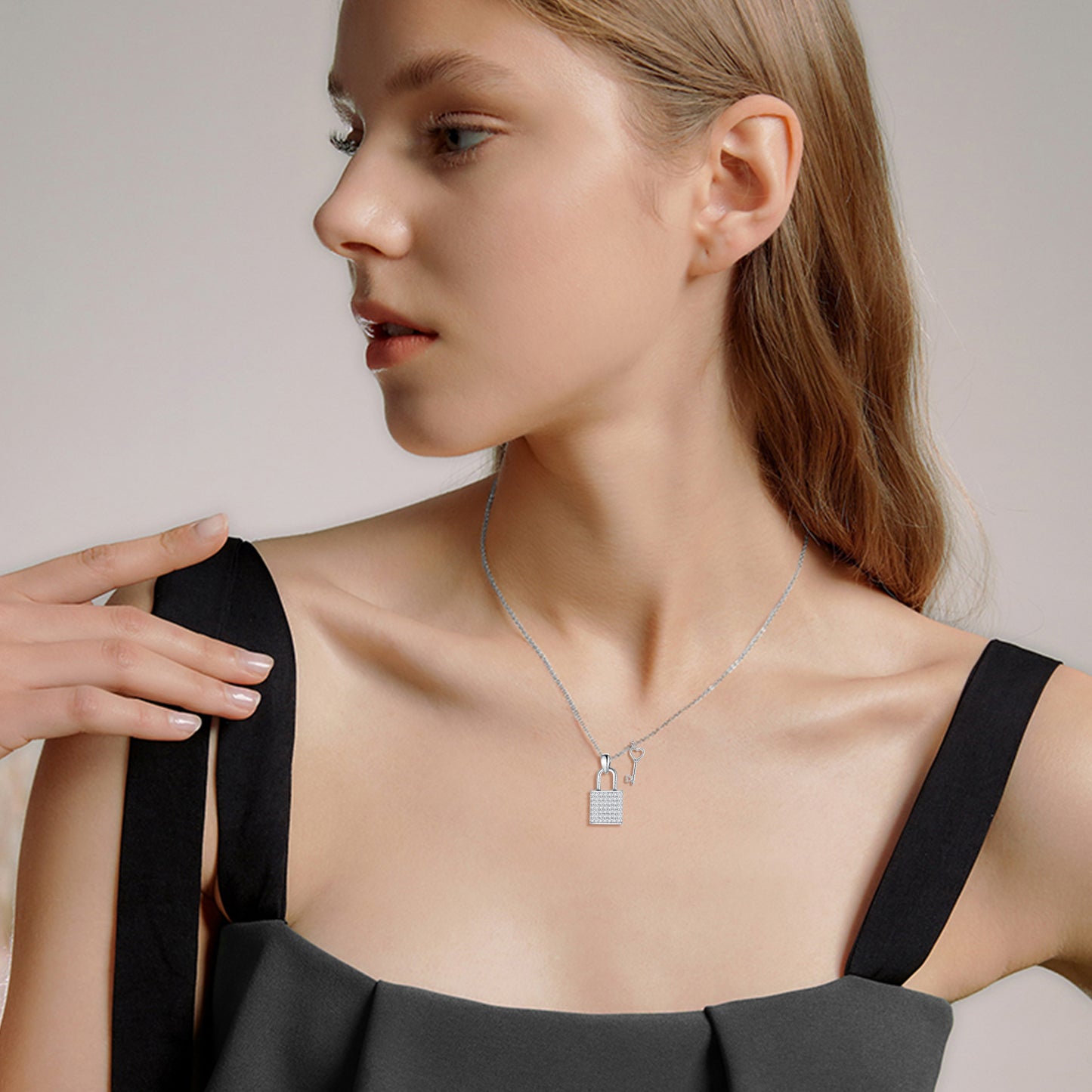 Lock and Key Sterling Silver Necklace