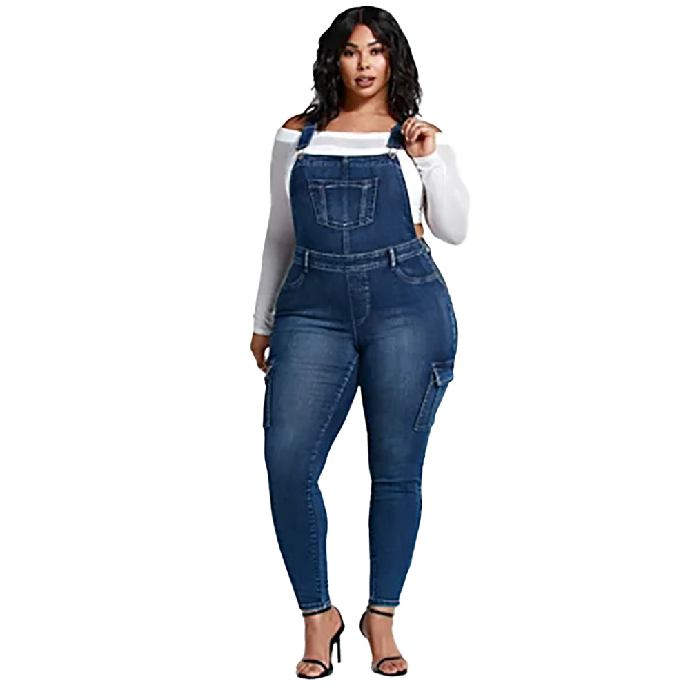 Women's Plus Size Denim Overalls