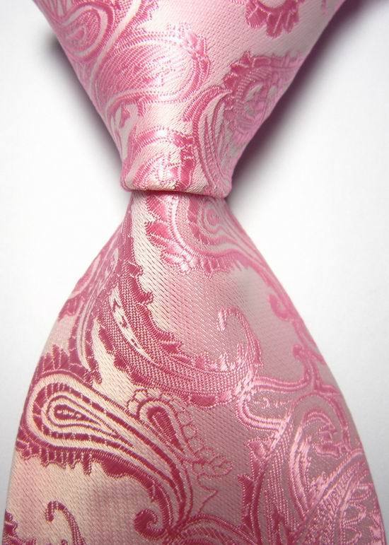 Men's Classy Cashew Flower Pink Tie