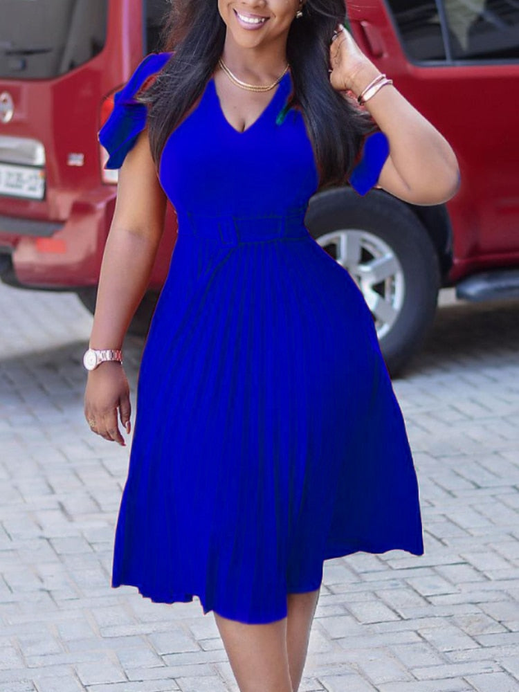 Pretty Pleated High A Line Dressy