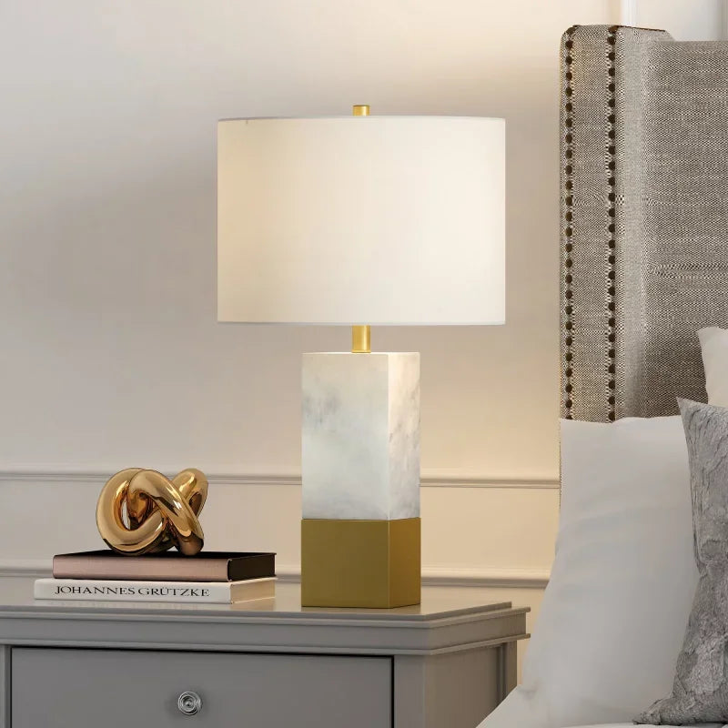 Evelyn & Zoe Cararra-Style Marble Table Lamp