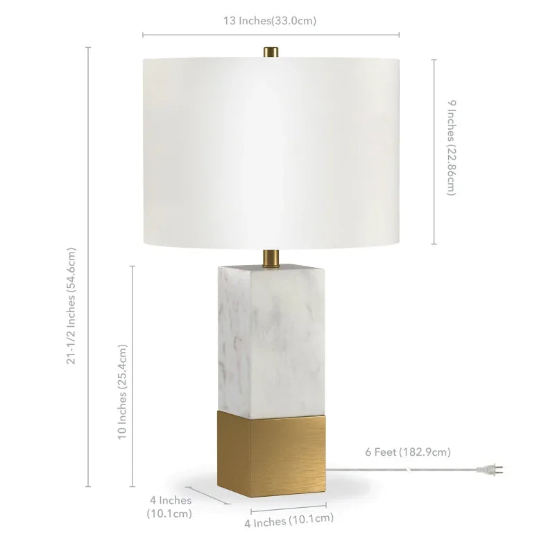 Evelyn & Zoe Cararra-Style Marble Table Lamp