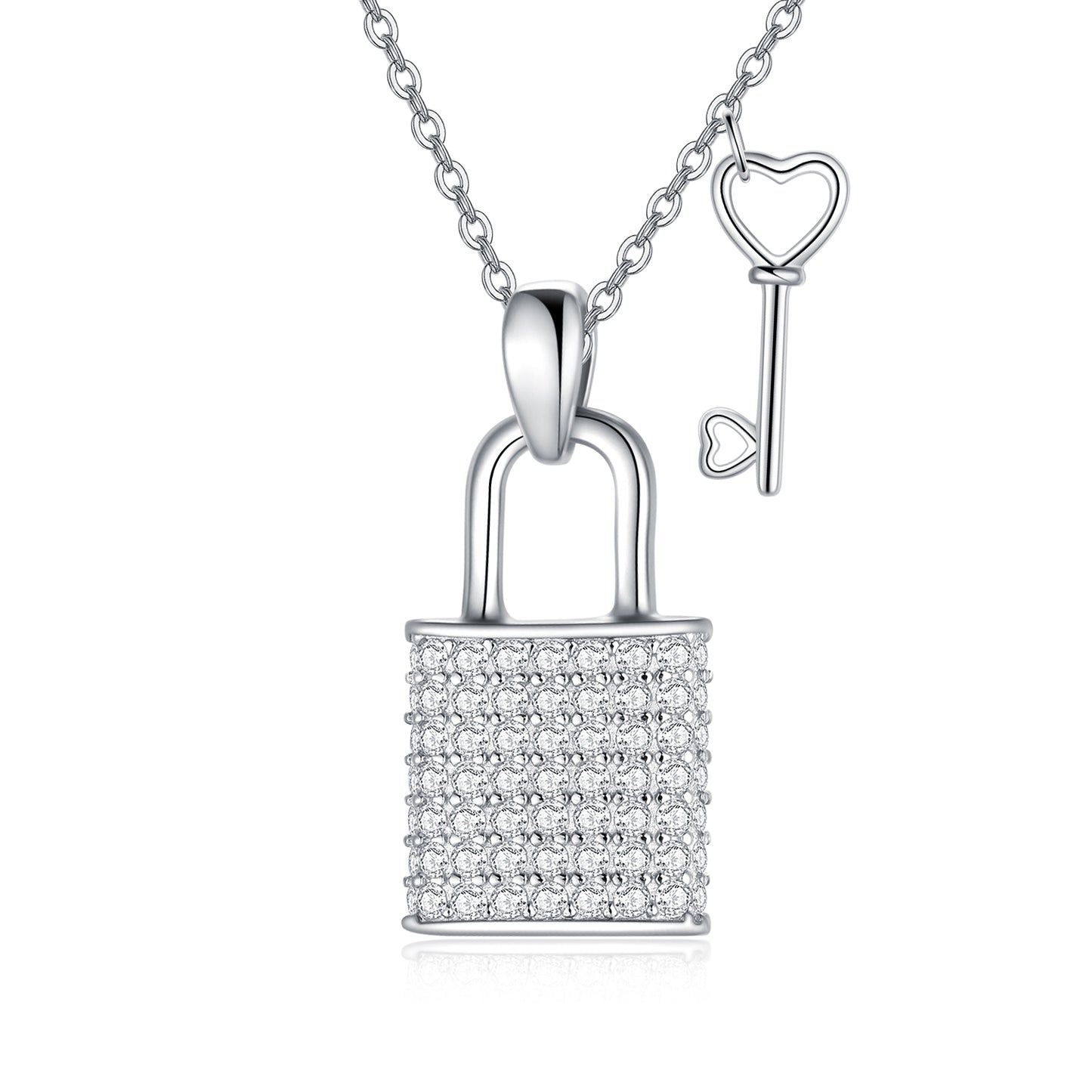 Lock and Key Sterling Silver Necklace