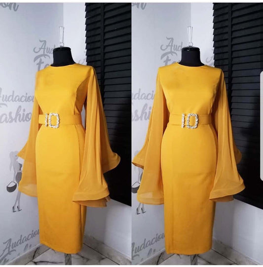 The Royal Sister Fan Slim Dress