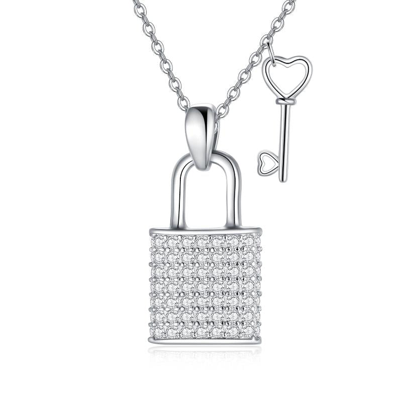 Lock and Key Sterling Silver Necklace