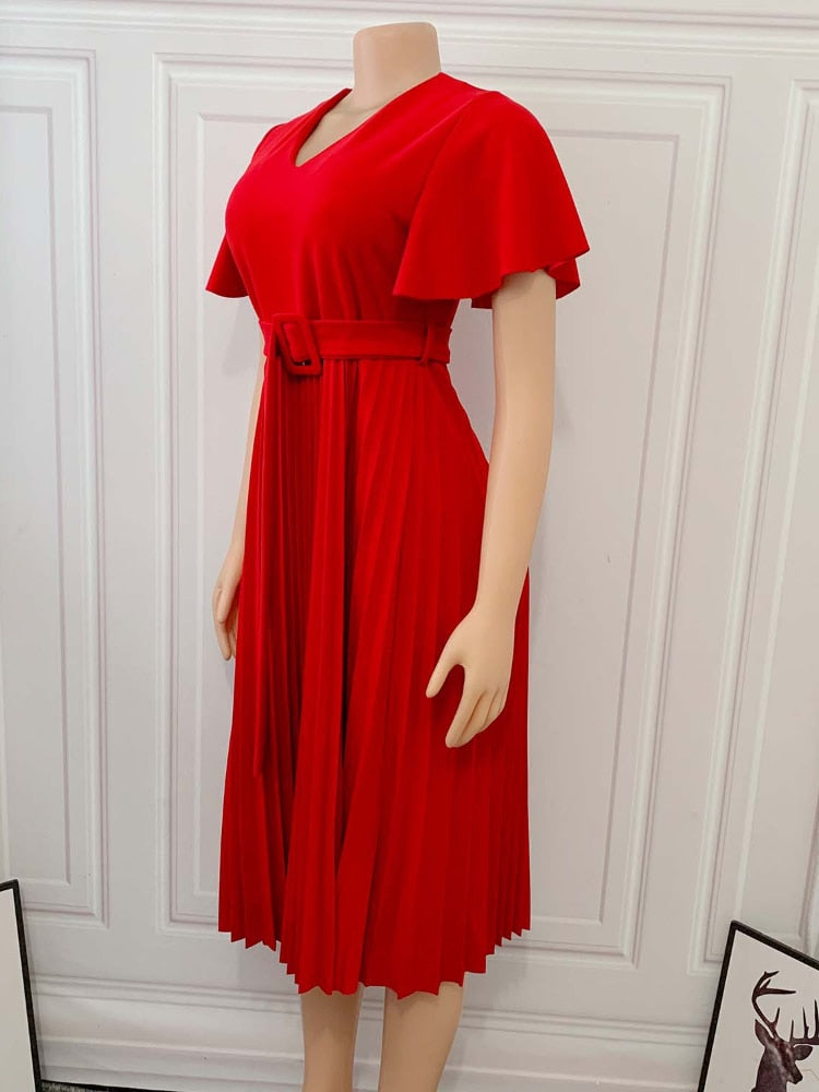 Pretty Pleated High A Line Dressy
